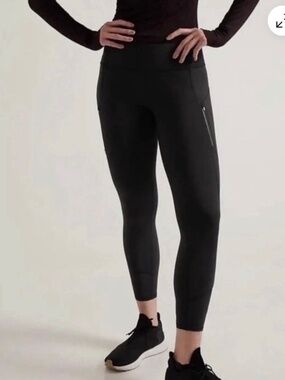 Athleta Rainier Unbrushed 7/8 Tight Black Size XL NWT
